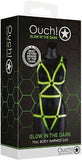 Glow in the dark full body harness s/m