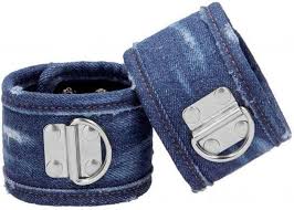 Denim handcuffs tough denim style