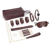 Real leather bondage kit with satchel