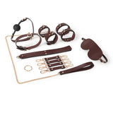 Real leather bondage kit with satchel