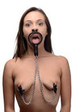 Degraded mouth spreader with nipple clamps