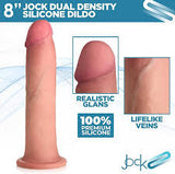 Jock 8" dual density silicone dildo