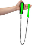 Glow in the dark bonded leather collar and leash