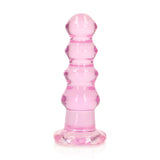 RealRock crystal clear curvy non phallic dildo with suction cup