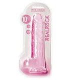 RealRock crystal clear dildo 10" with balls