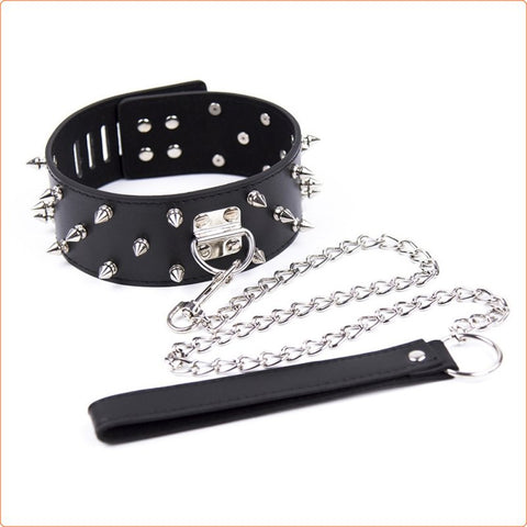 Neck collar with nails and lead