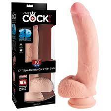 King cock plus 10" triple density cock with balls