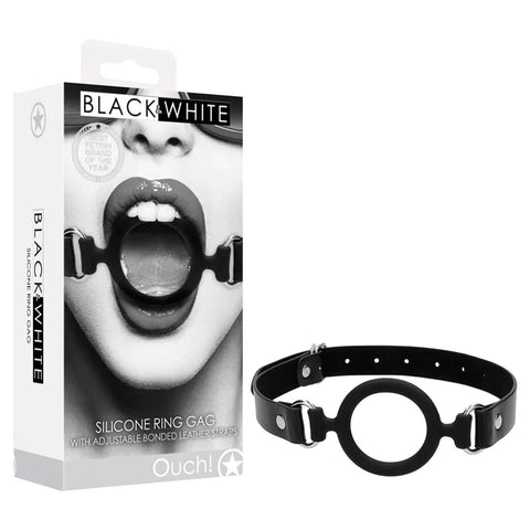 Black & White Silicone Ring Gag