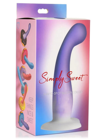 Simply sweet 7" slim g spot silicone dildo