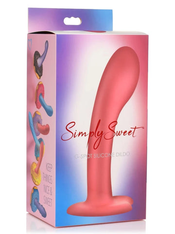 Simply sweet 7" g spot silcone dildo pink