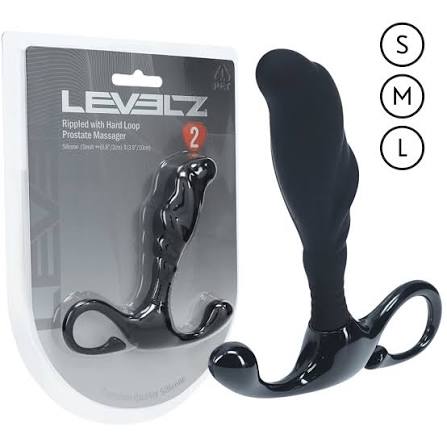 Levelz rippled with hard loop silicone prostate massager