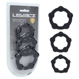Levelz beaded silicone cock ring set of 3