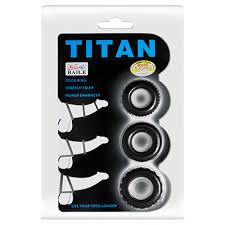 Titan cockring blue 3 set