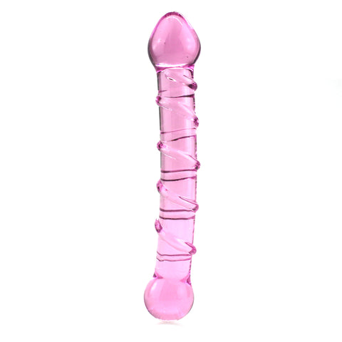 Double trouble glass dildo