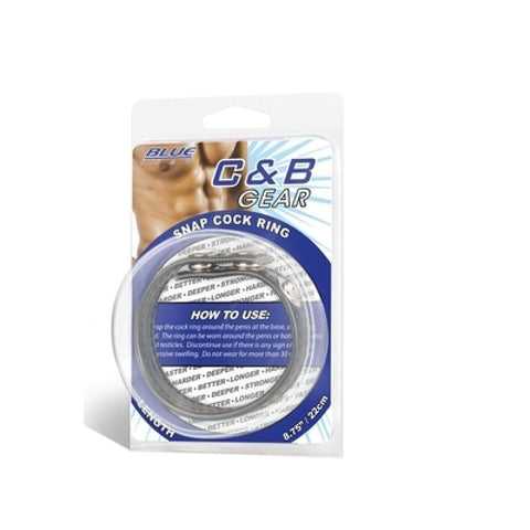 Blue line snap cock ring 7.75"/20cm