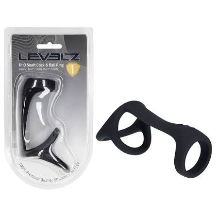 Levelz tri o silicone shaft cock & ball ring