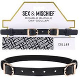 Sex & mischief double buckle day collar