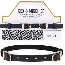 Sex & mischief double buckle day collar
