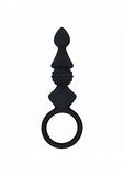 Levelz ribbed silicone anal probe with loop