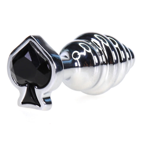Thread steel spade diamond butt plug