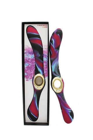 Colourful camo entice double ended vibrator