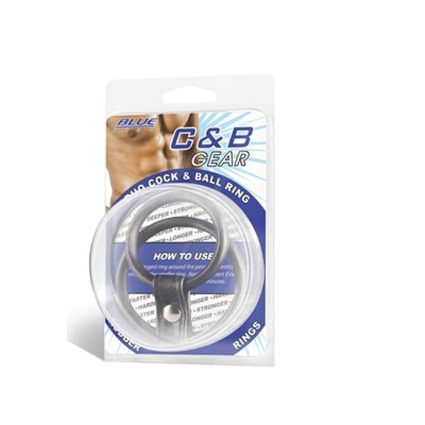 Blue line duo cock & ball ring