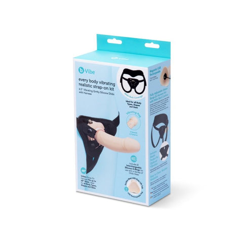 B vibe everybody vibrating realistic strap on kit