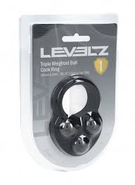 Levelz liquid silicone triple weighted ball cock ring