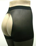 Leg avenue sheer nylon crotchless pantyhose 1905