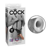 King cock 11" Hollow strap on suspender system