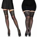 Leg avenue nylon sheer thigh highs with lace top 1011