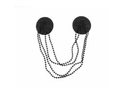 Lil pasties black with chain