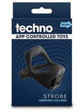 Techno strobe vibrating cock ring