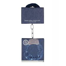 Denim metal handcuffs