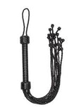 Short leather braided flogger