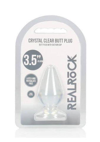 Realrock crystal clear 3.5" anal plug