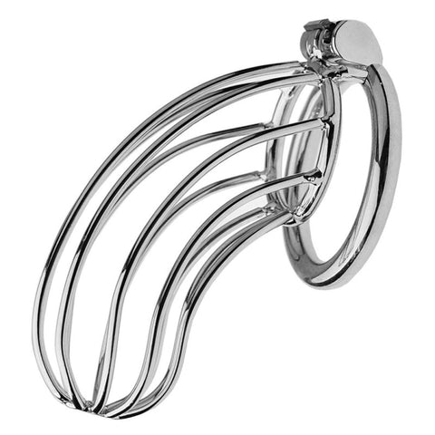 Metal bird cage chastity device