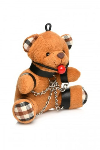 Master series gagged teddy bear keychain