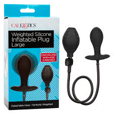 Weighted silicone inflatable plug large