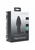 Levelz remote control vibrating & rotating ribbed silicone anal plug