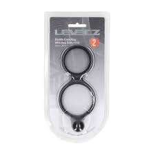 Levelz silicone double cock ring with anal stimulator