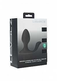 Levelz vibrating & rotating silicone anal plug with ball stimulator