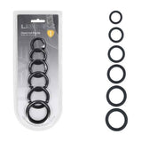 Levelz classic silicone cock ring set of 6 all sizes
