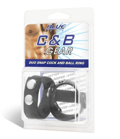 Blue line duo snap cock and ball ring