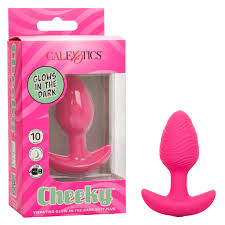 Cheeky glow in the dark vibrating butt plug