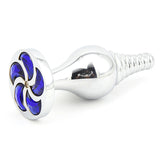 Cusp head spiral diamond butt plug