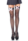 Leg avenue fishnet thigh high stockings with bow 9018
