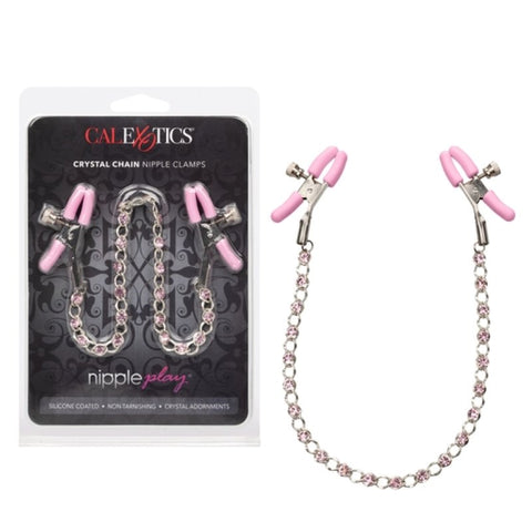 Nipple play crystal chain nipple clamps