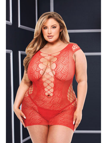 Baci corset front lace mini dress queen