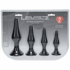 Levelz slim silicone anal plug kit of 4